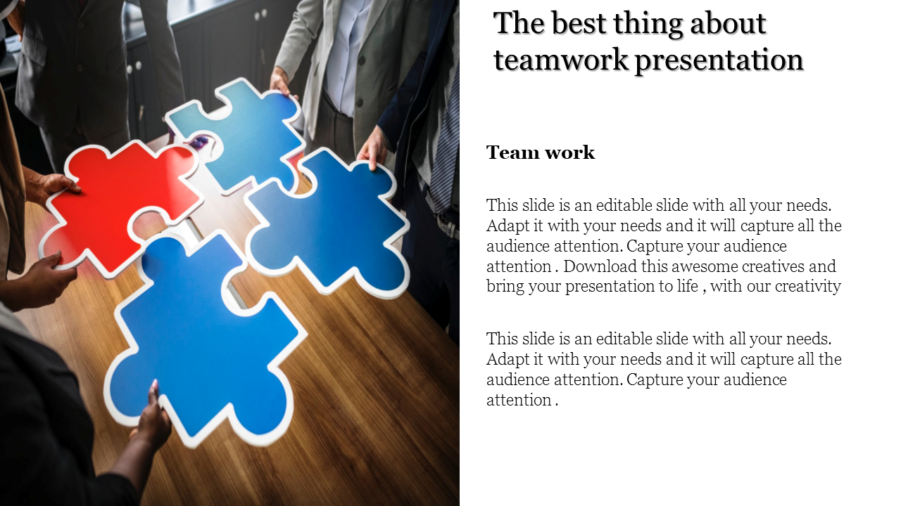 Admirable Teamwork Presentation Slide Themes PowerPoint